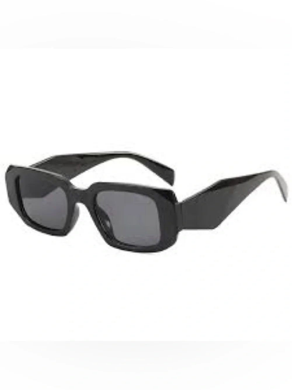 Chunky Black Rectangle Sunglasses